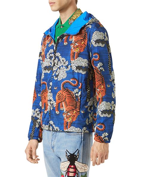 gucci bengal jacket blue|Gucci men's jacket.